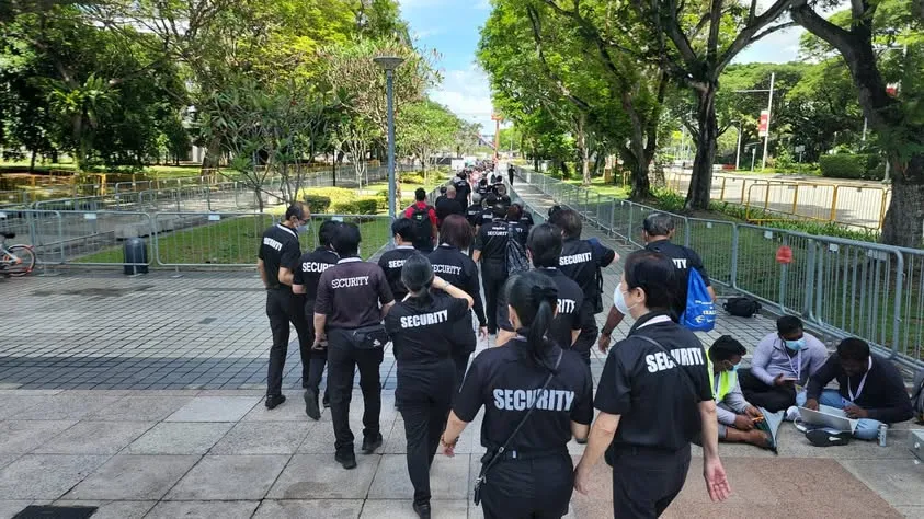AMC screening officers at National Day Parade 2022