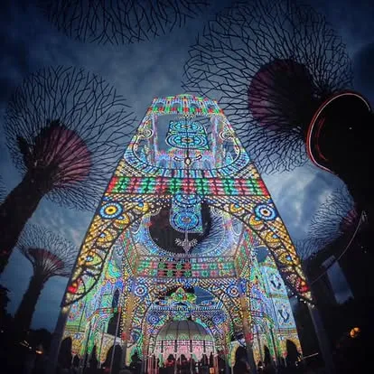Christmas Wonderland lights at Gardens by the Bay in 2019